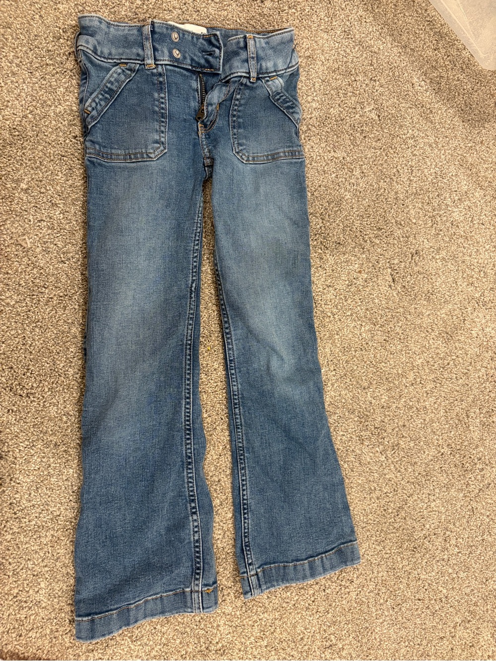 Kids Blue Denim Jeans - Classic Straight Fit size 5/6 Long